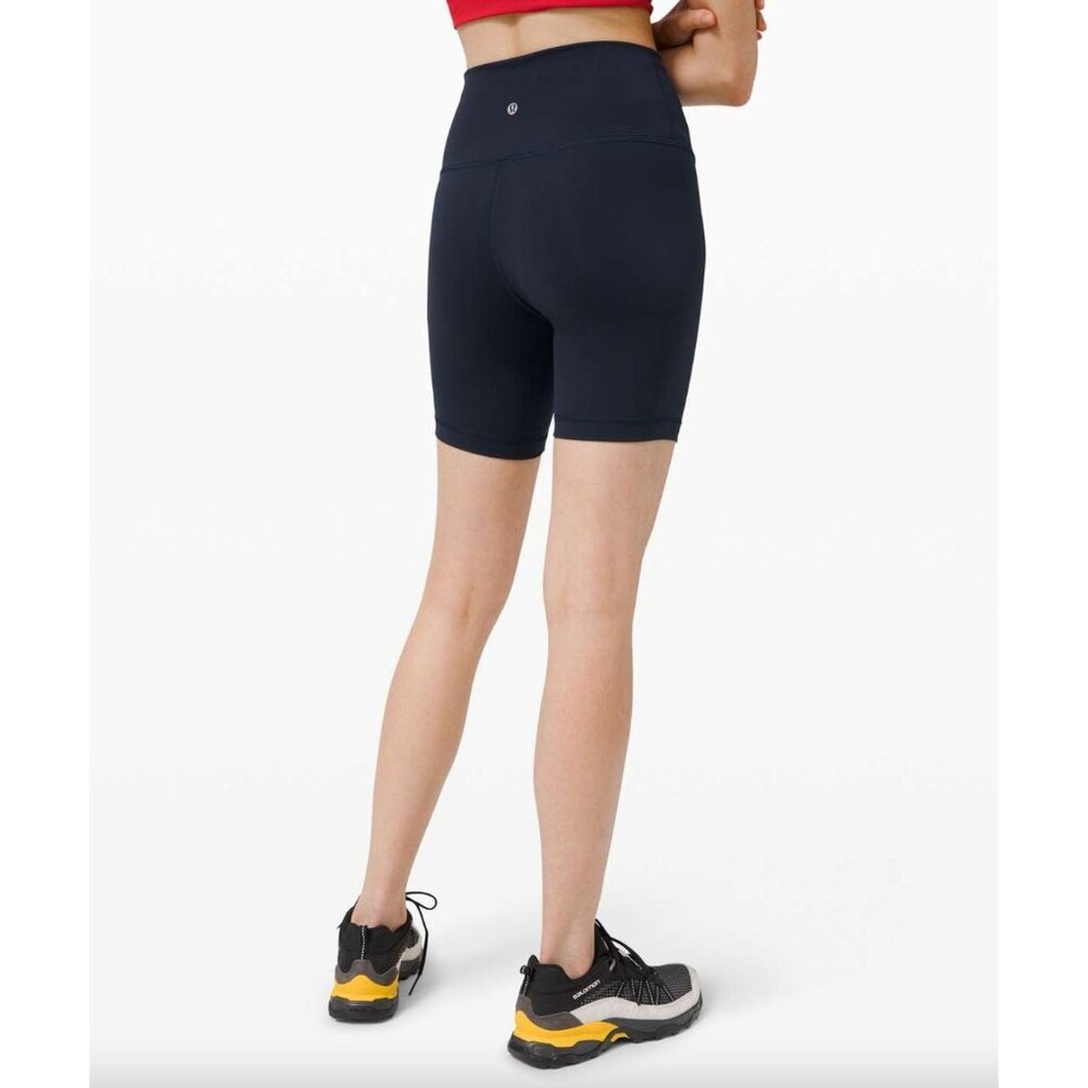 Lululemon Wunder Train High-Rise Short 6" 2 True Navy Athletic Activewear Stretc